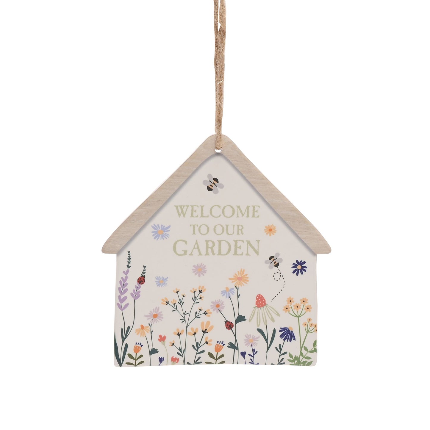 WDP Welcome To The Garden Hanging Plaque