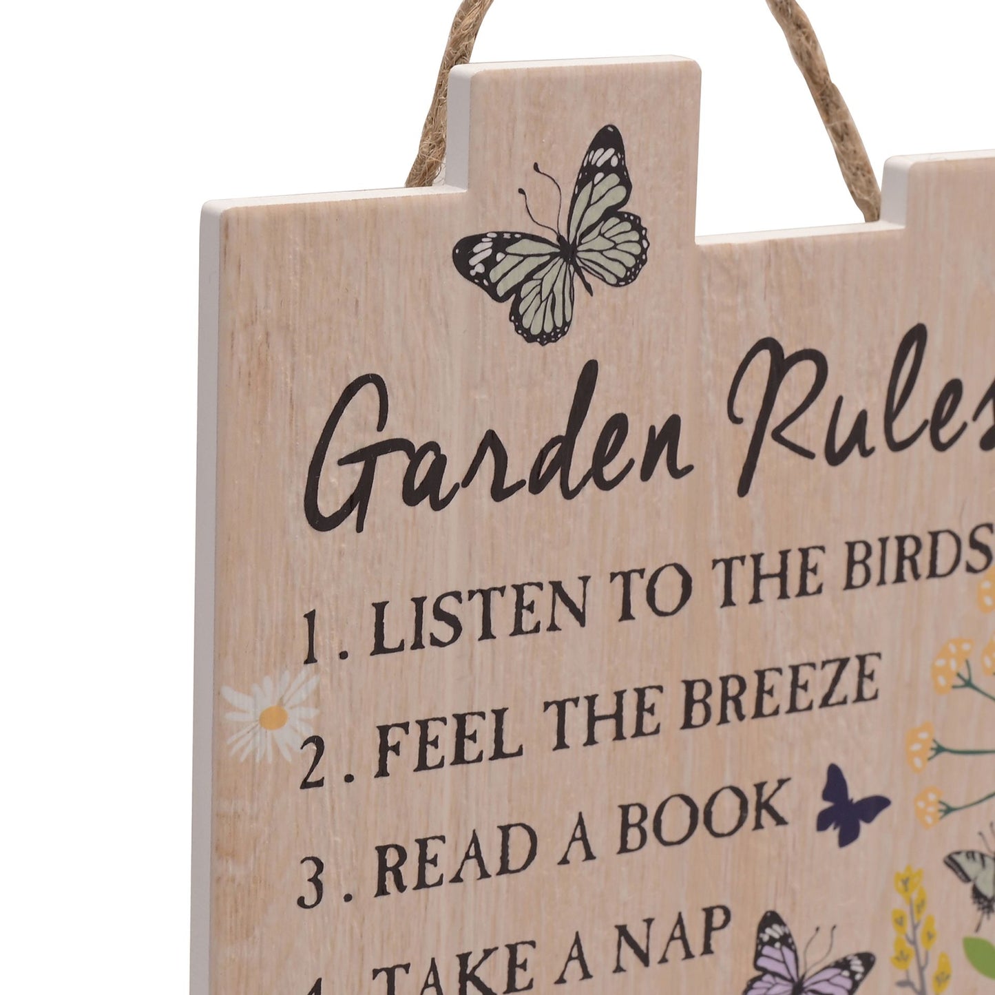 WDP Garden Rules Hanging Plaque