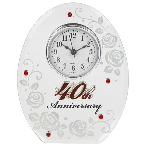 JD Mirror Anniversary Clock 40th