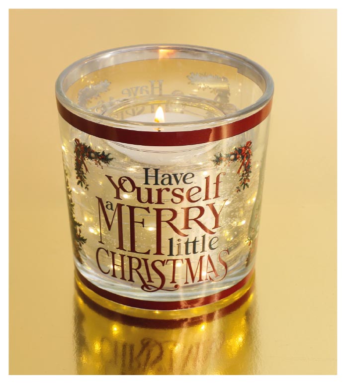 TC Merry Little Christmas LED Light Up Candle