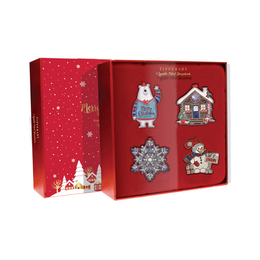 TC Sparkle Winter Wonderland Set of 4 Decorations
