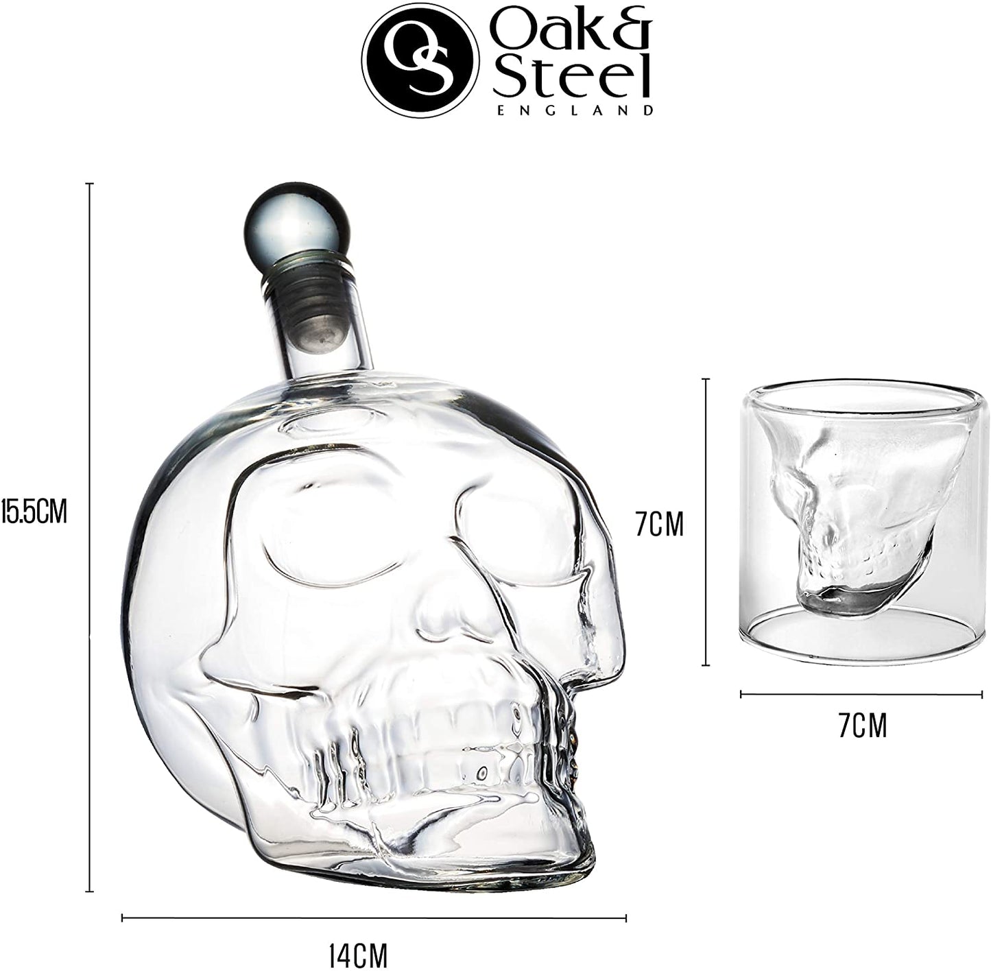 OS Skull Whiskey Decanter Set