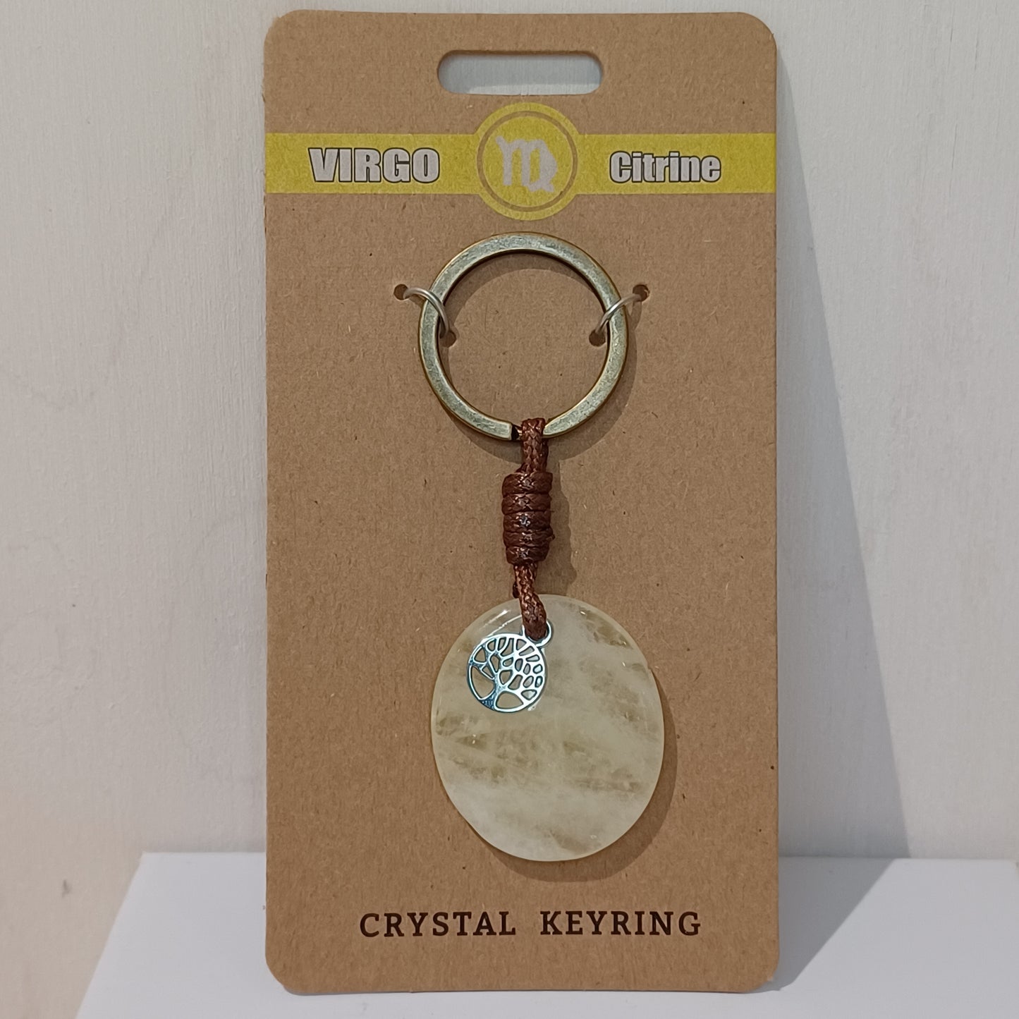 Crystal Keyring - Virgo Citrine