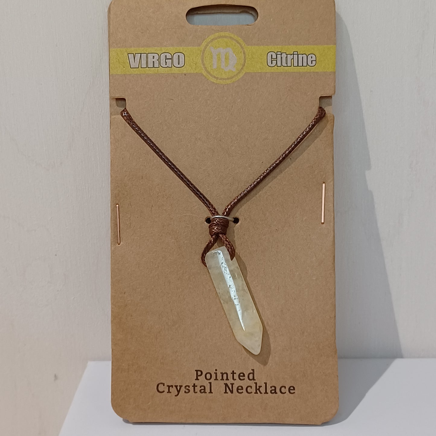Pointed Crystal Necklace - Virgo Citrine