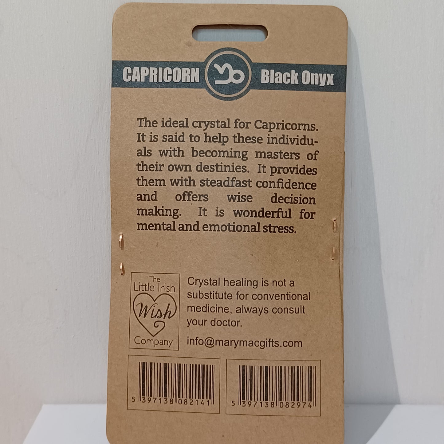 Pointed Crystal Necklace - Capricorn Black Onyx