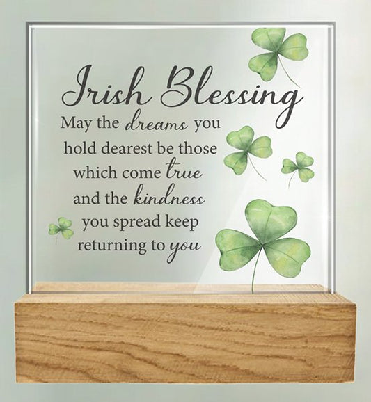 CBC Standing Glass Plaque Irish Blessing