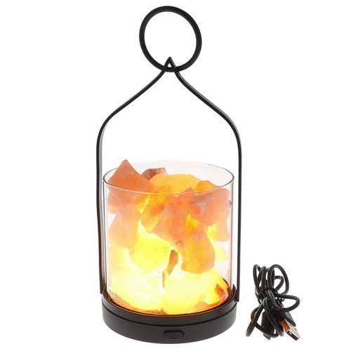JD Himalayan Salt Lantern Ring Handle Bl