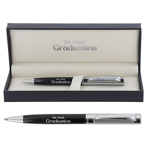 JD Bridgewater Black & Chrome Grad Pen