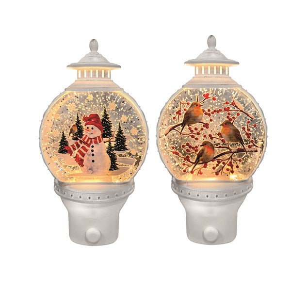 ST Christmas Night Light Spinner 19cm 2 asst