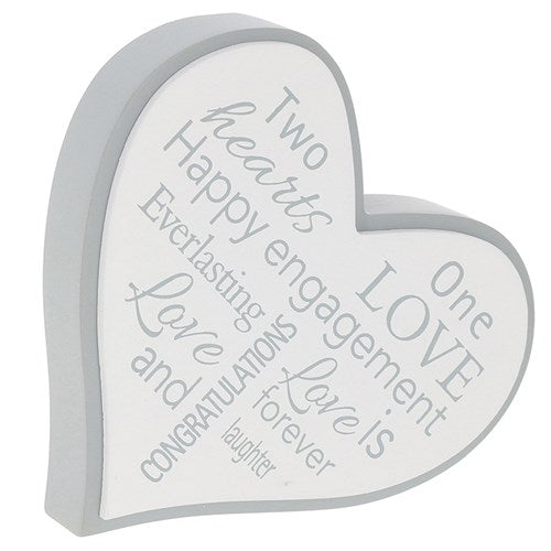 JD Loving Words Heart Plaque Engagement