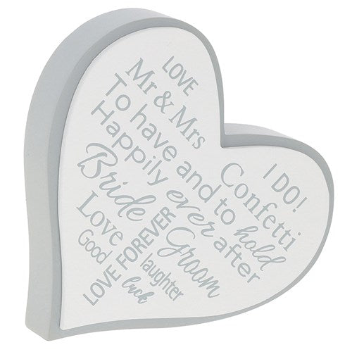 JD Loving Words Heart Plaque Wedding