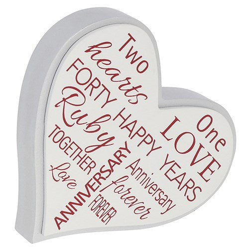 JD Loving Words Heart 40th Anniversary