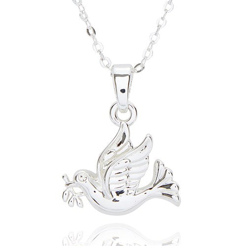 JD Confirmation Silver Plated Pave Necklace