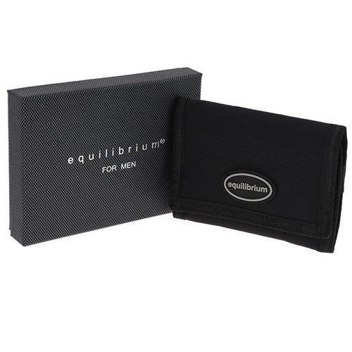 JD Equilibrium Black Fabric Velcro Wallet
