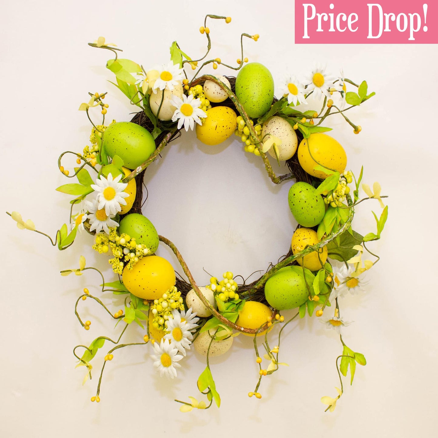 ENC Lemon Blossom Egg Small Wreath 30cm