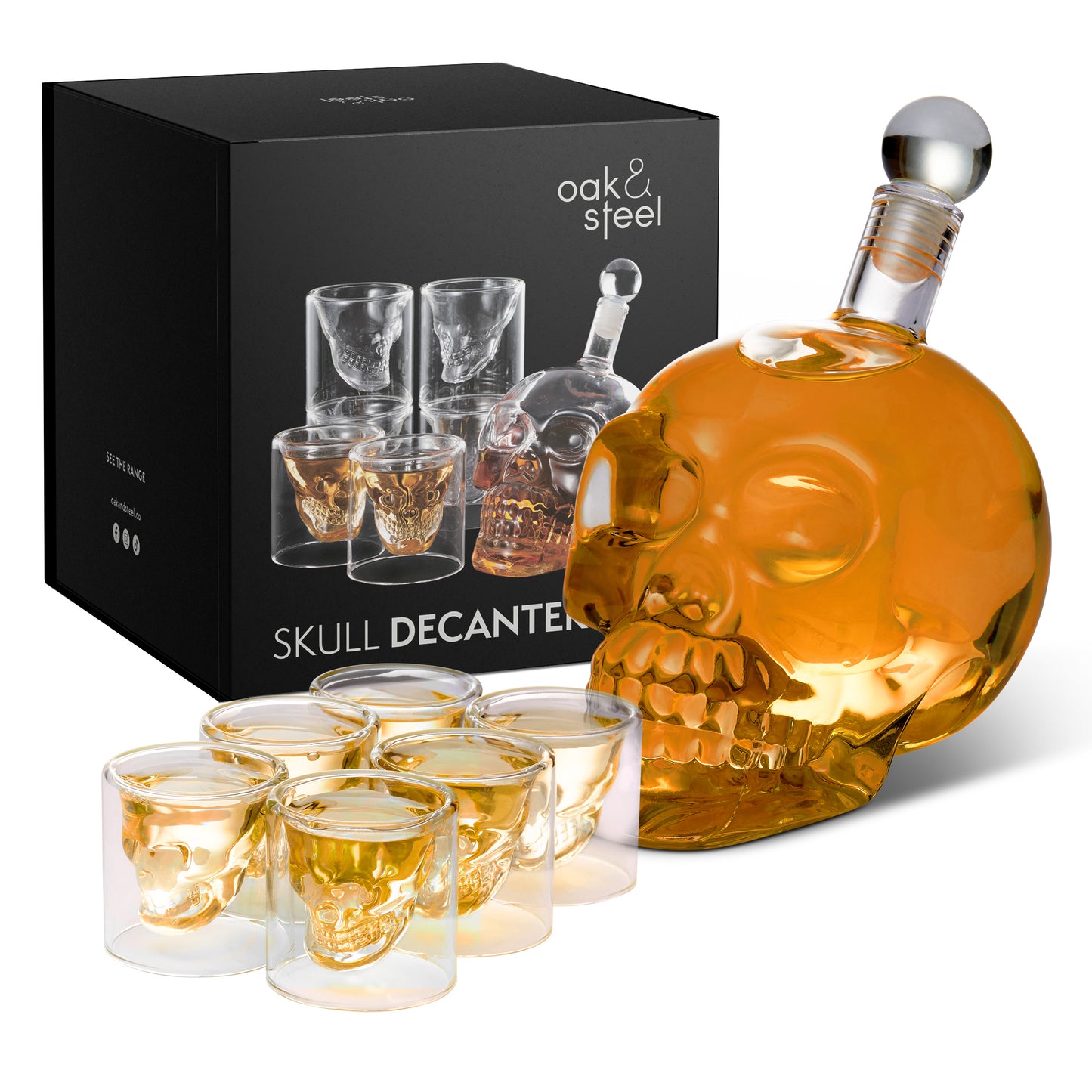 OS Skull Whiskey Decanter Set