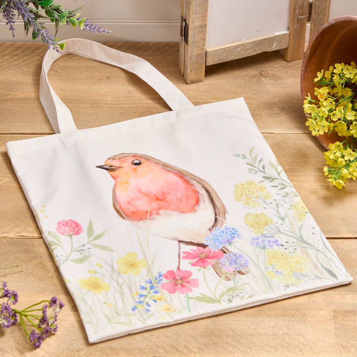 RL Printed Robin Floral Polyester Bag