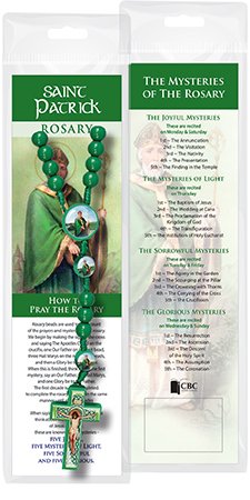 CBC Corded Rosary Green Saint Patrick