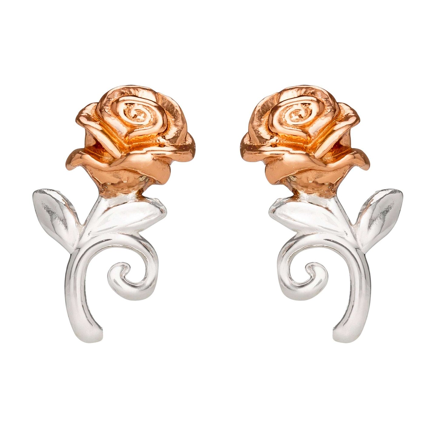 Tt Plt Beauty & The Beast Rose Stud Earrings SS925