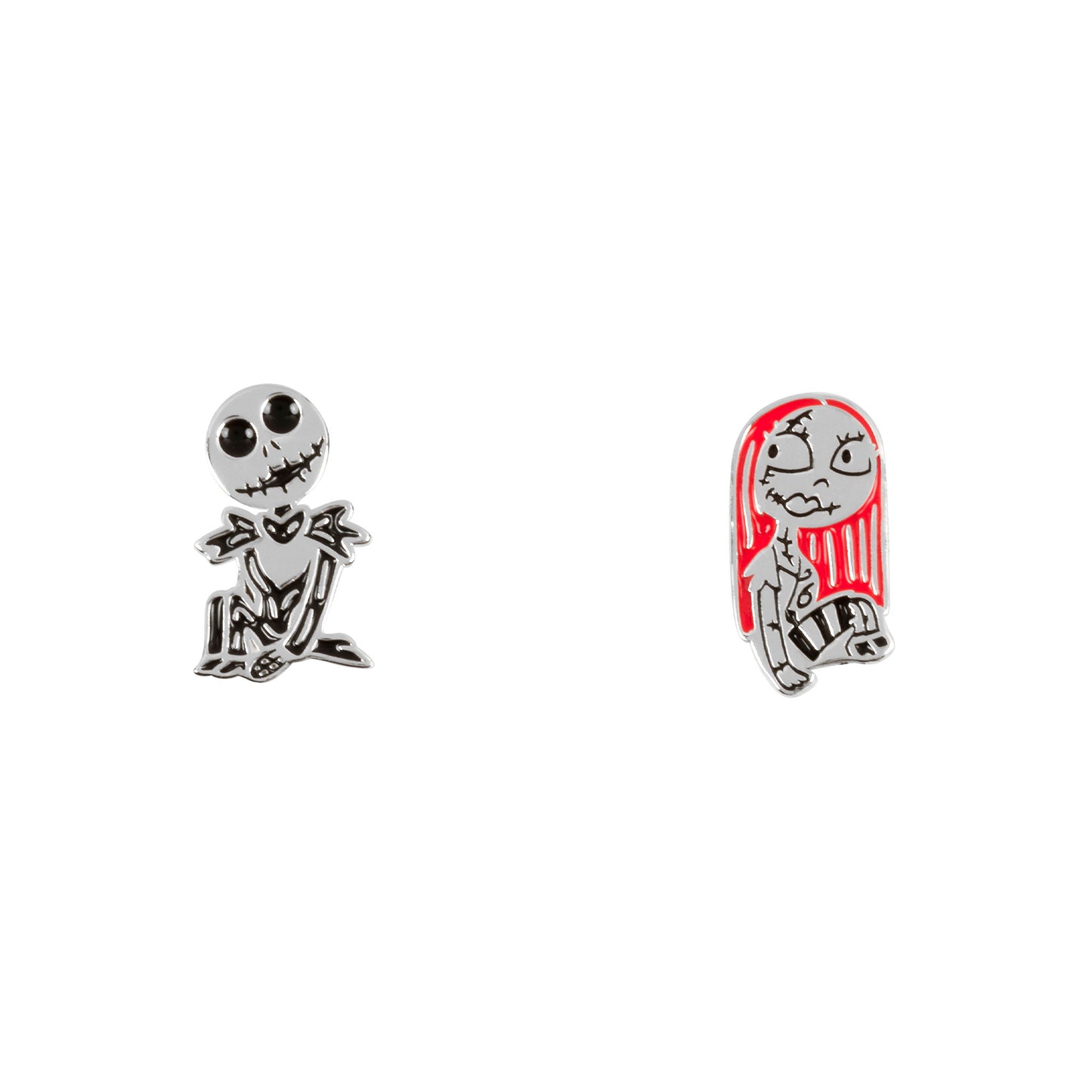 Nightmare Before Christmas Enamel Mismatch Studs SS925