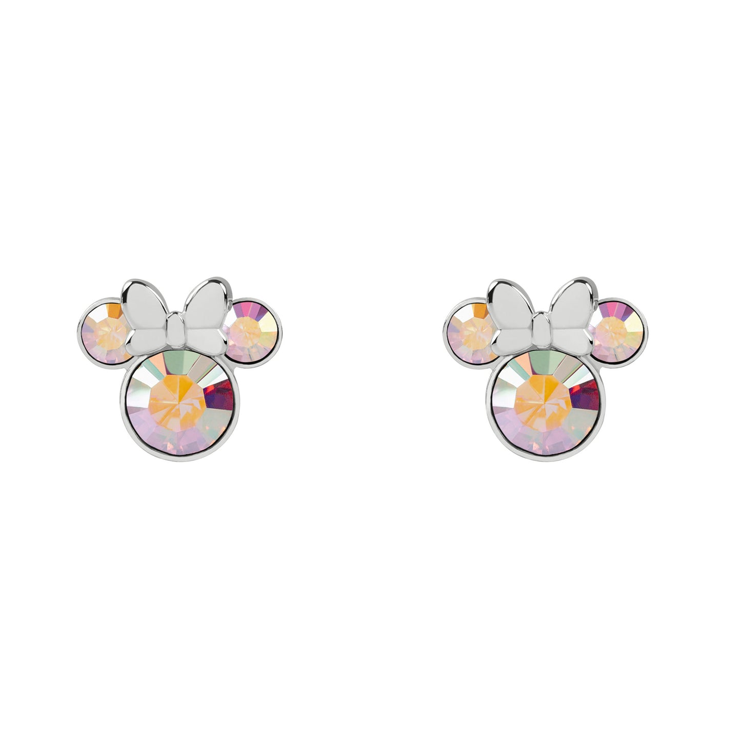 Minnie Mouse With Bow Stone Set Earrings SS925