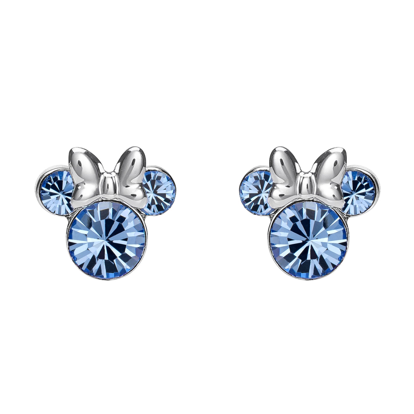 Disney Minnie Mouse December Birthstone Earrings SS925