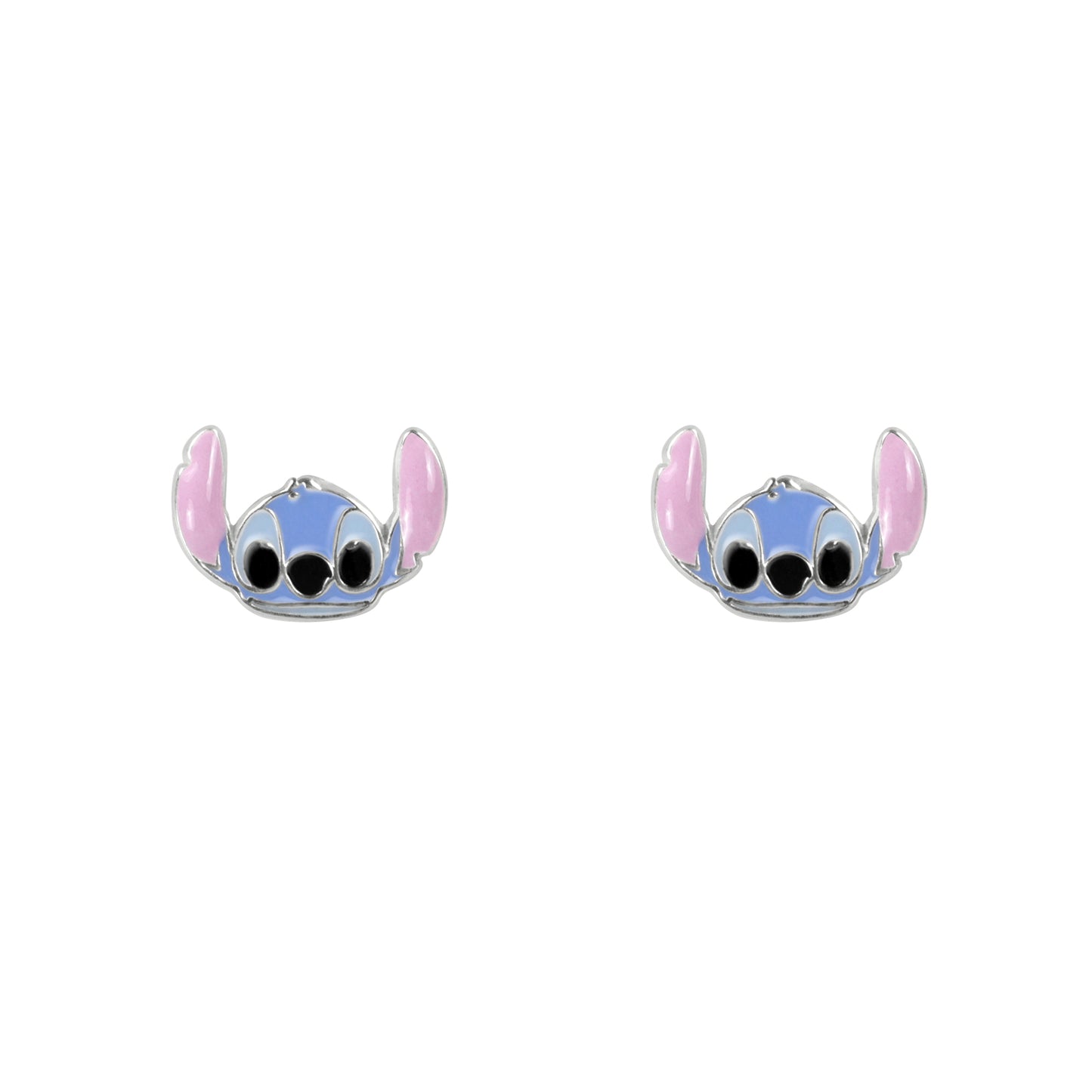 Stitch Enamel Fill Stud Earrings SS925