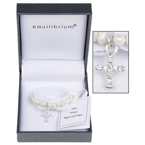 JD Equilibrium Pearl Christening Bracelet