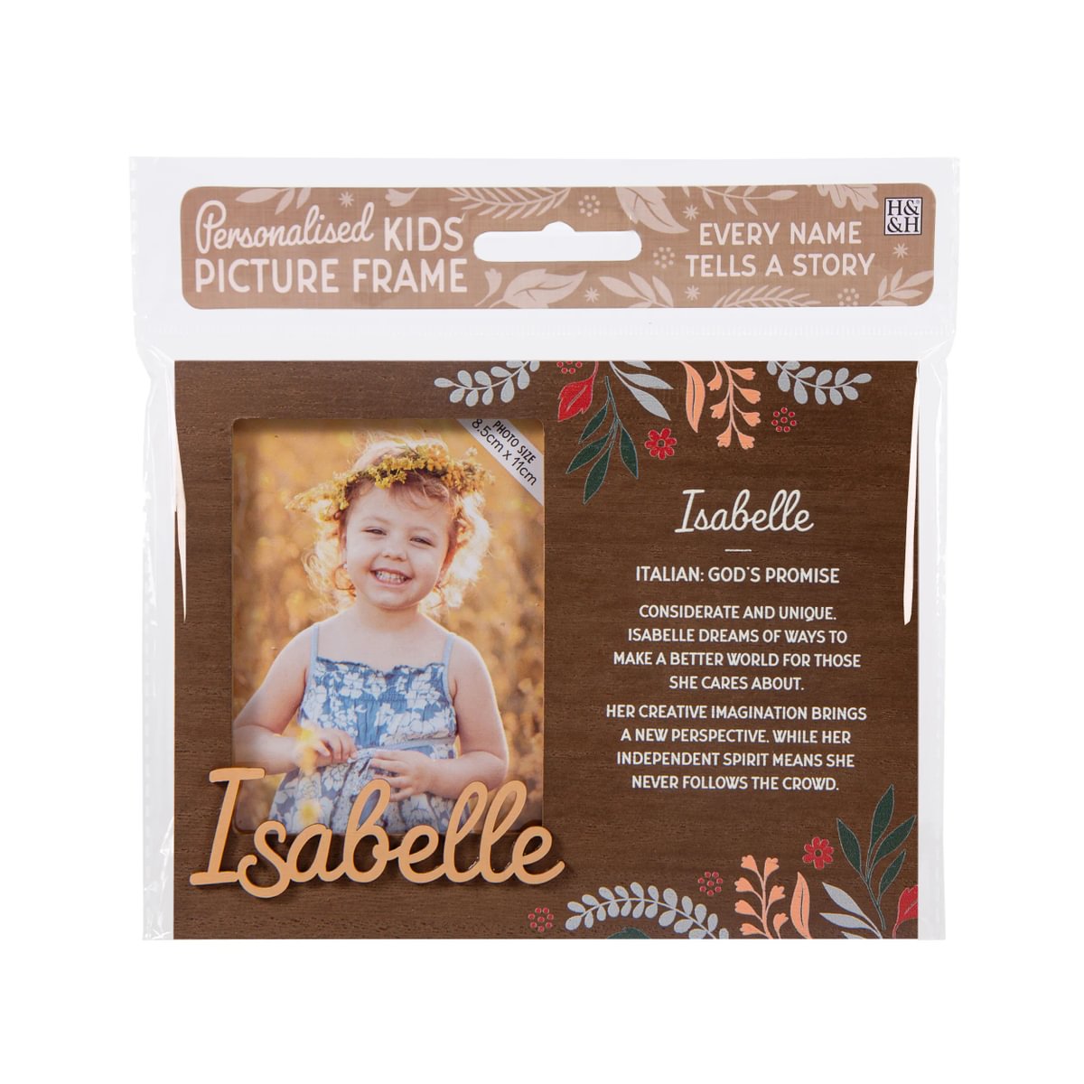 H&H Personalised Kids Frame - Isabelle