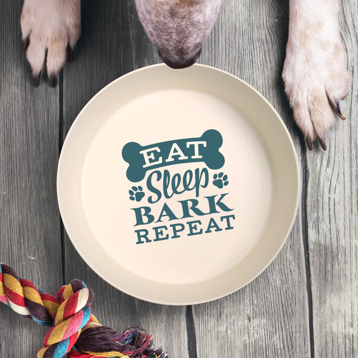 HH Dog Bowl - Eat, Sleep, Bark, Repeat