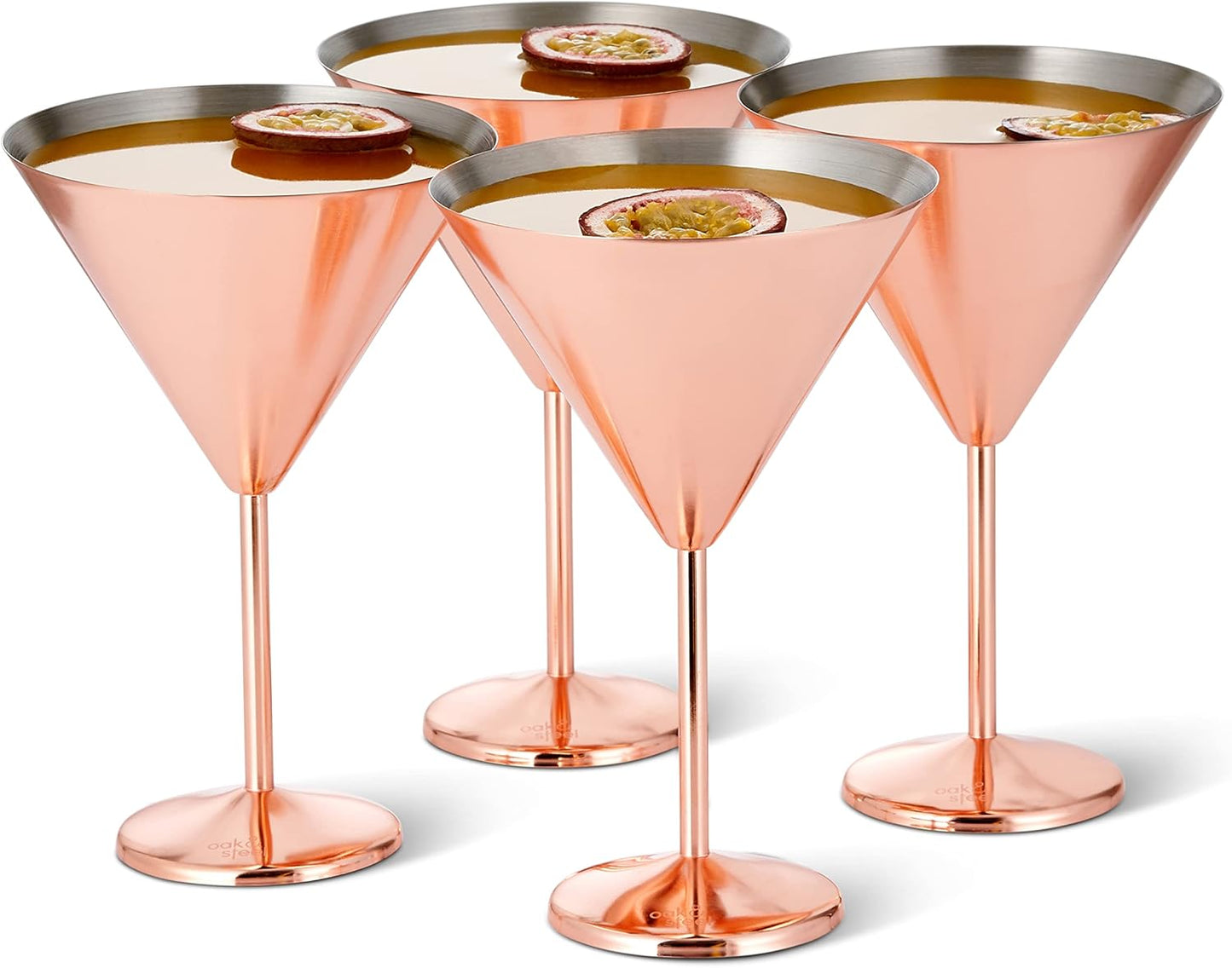 OS 4 Rose Gold Martini Glasses S/S