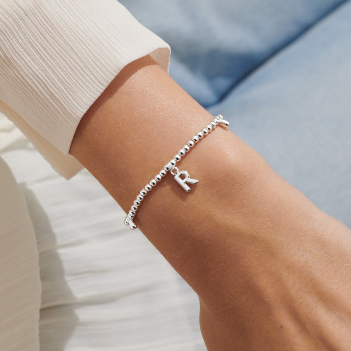 JJ 'R' Beaded Bracelet