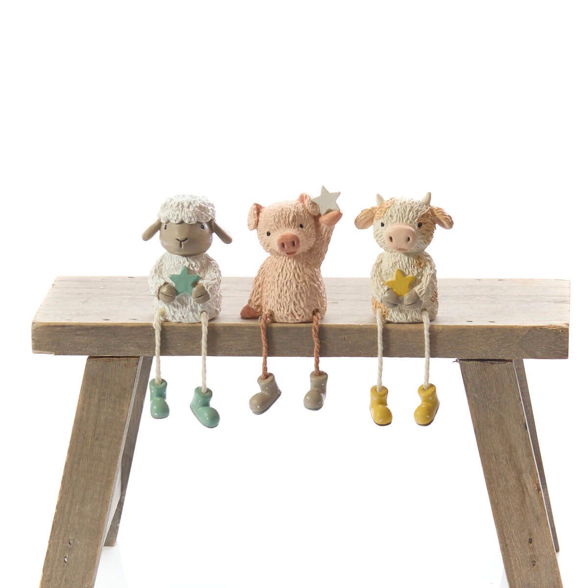 RL Mini Farm Resin Shelf Sitter 3 Asst