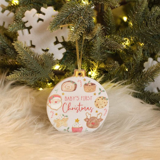 RL Baby's First Christmas Ceramic Hanger