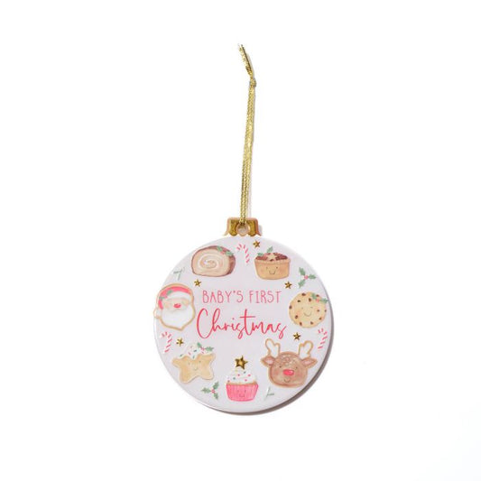 RL Baby's First Christmas Ceramic Hanger