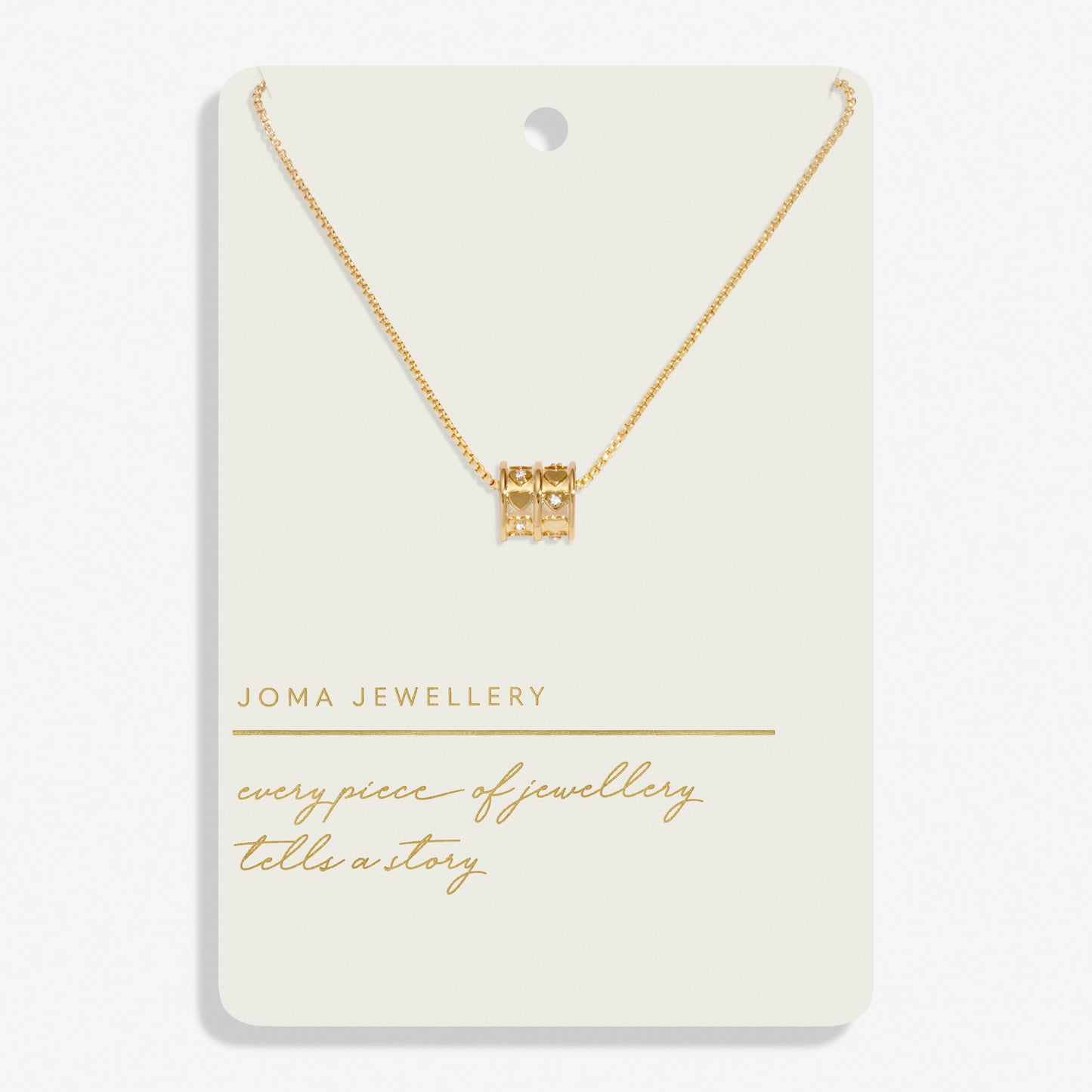 JJ Style Stories Barrel Necklace Gold Plated