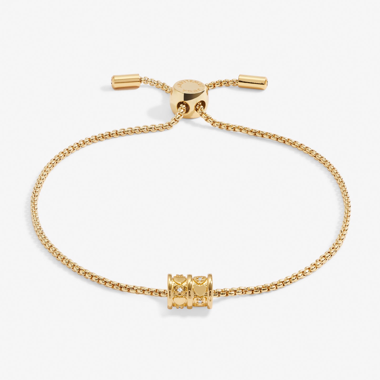 JJ Style Stories Barrel Hoop Bracelet Gold Plated
