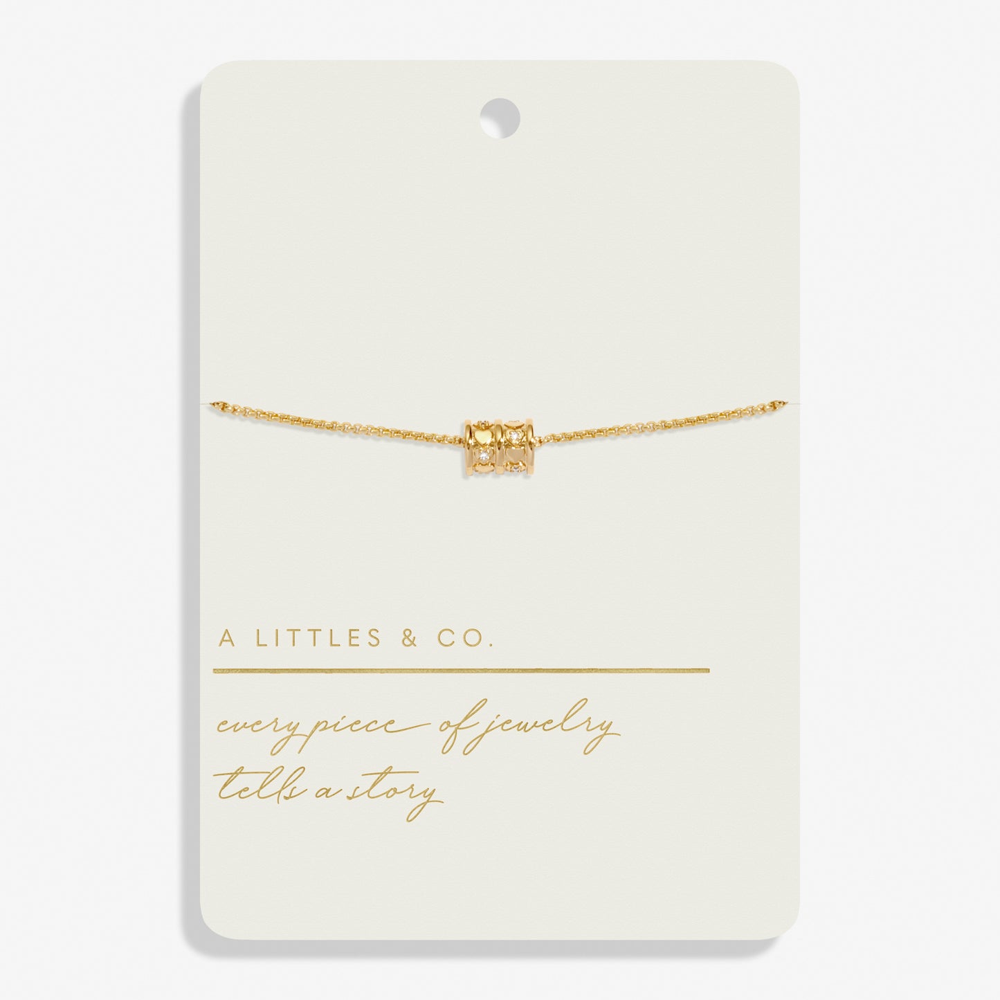 JJ Style Stories Barrel Hoop Bracelet Gold Plated