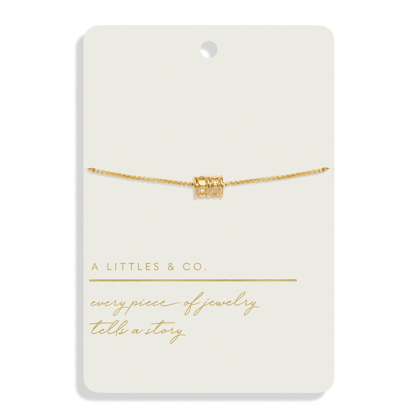JJ Style Stories Barrel Hoop Bracelet Gold Plated
