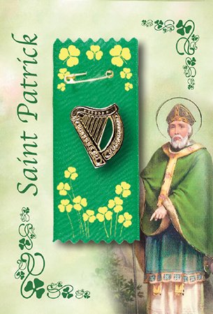 CBC St Patricks Day Badge Harp Motif