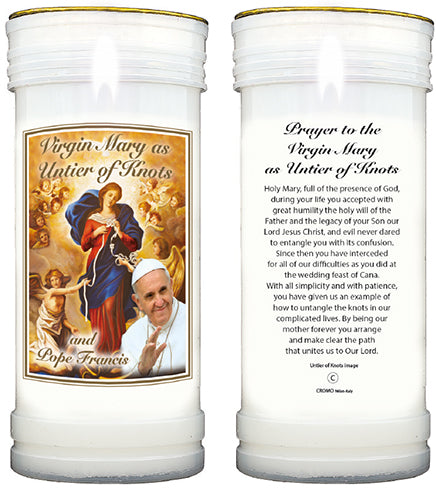 CBC Pillar Candle - Our Lady Untier of Knots