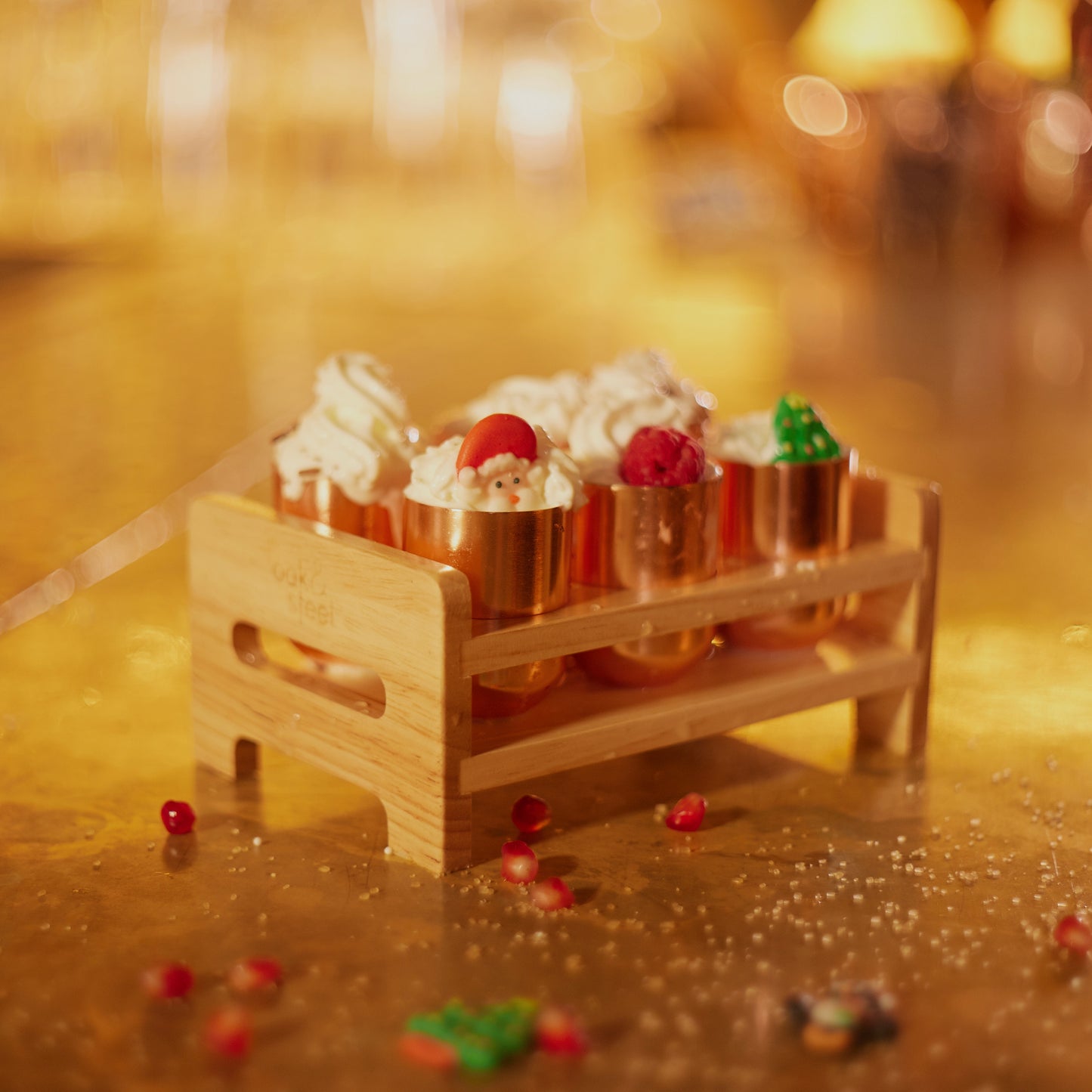 OS Rose Gold 6 Shot Glass Set on Tray