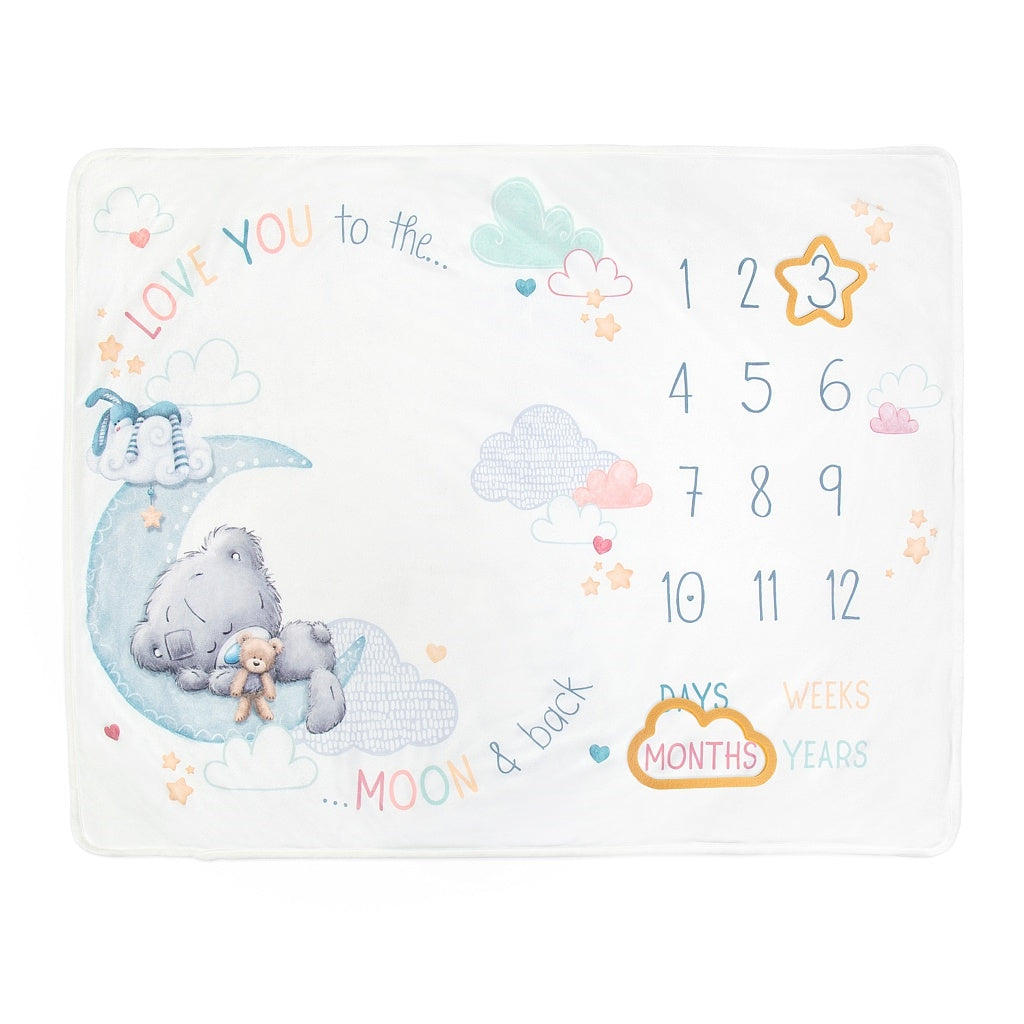 Tiny Tatty Teddy Baby Milestone Blanket