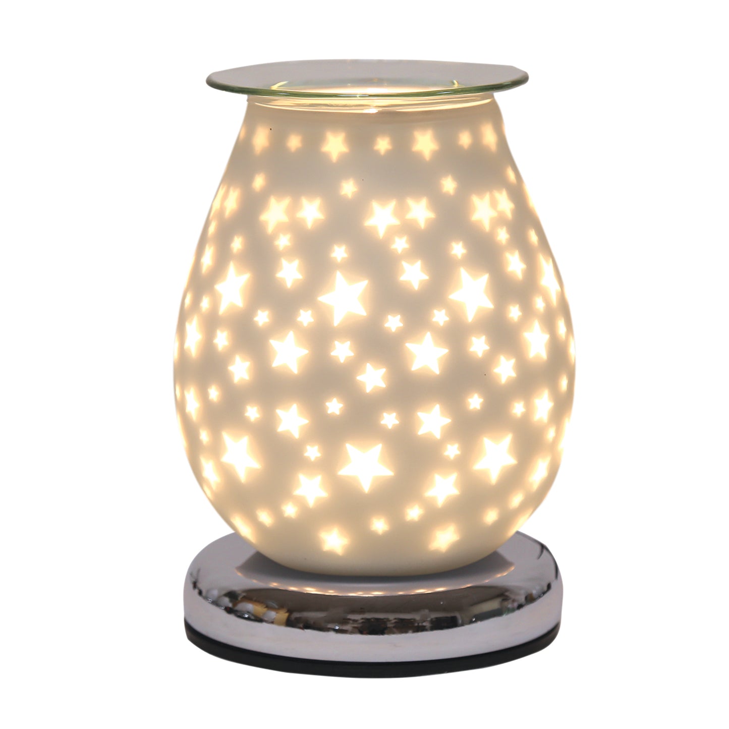 White Satin Electric Burner - Stars
