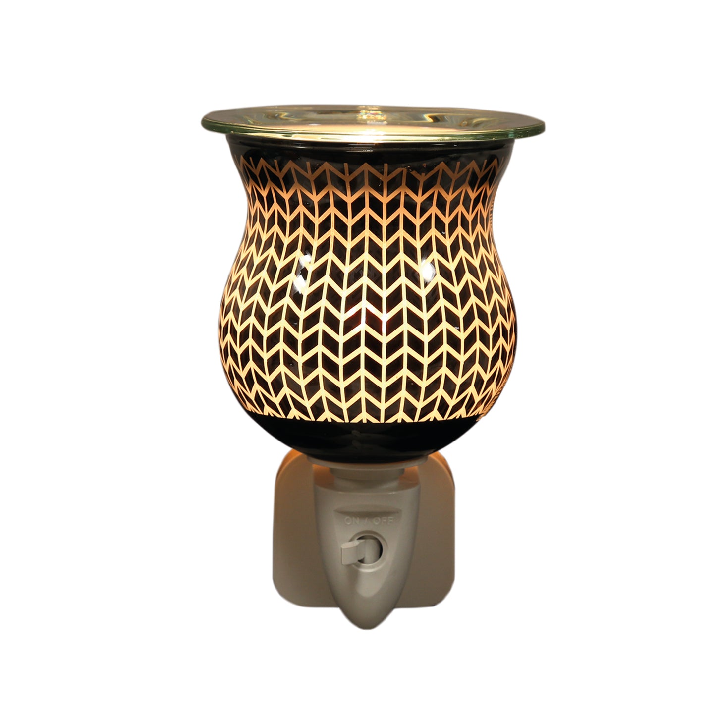 Plug In Pewter Wax Warmer - Zig Zag