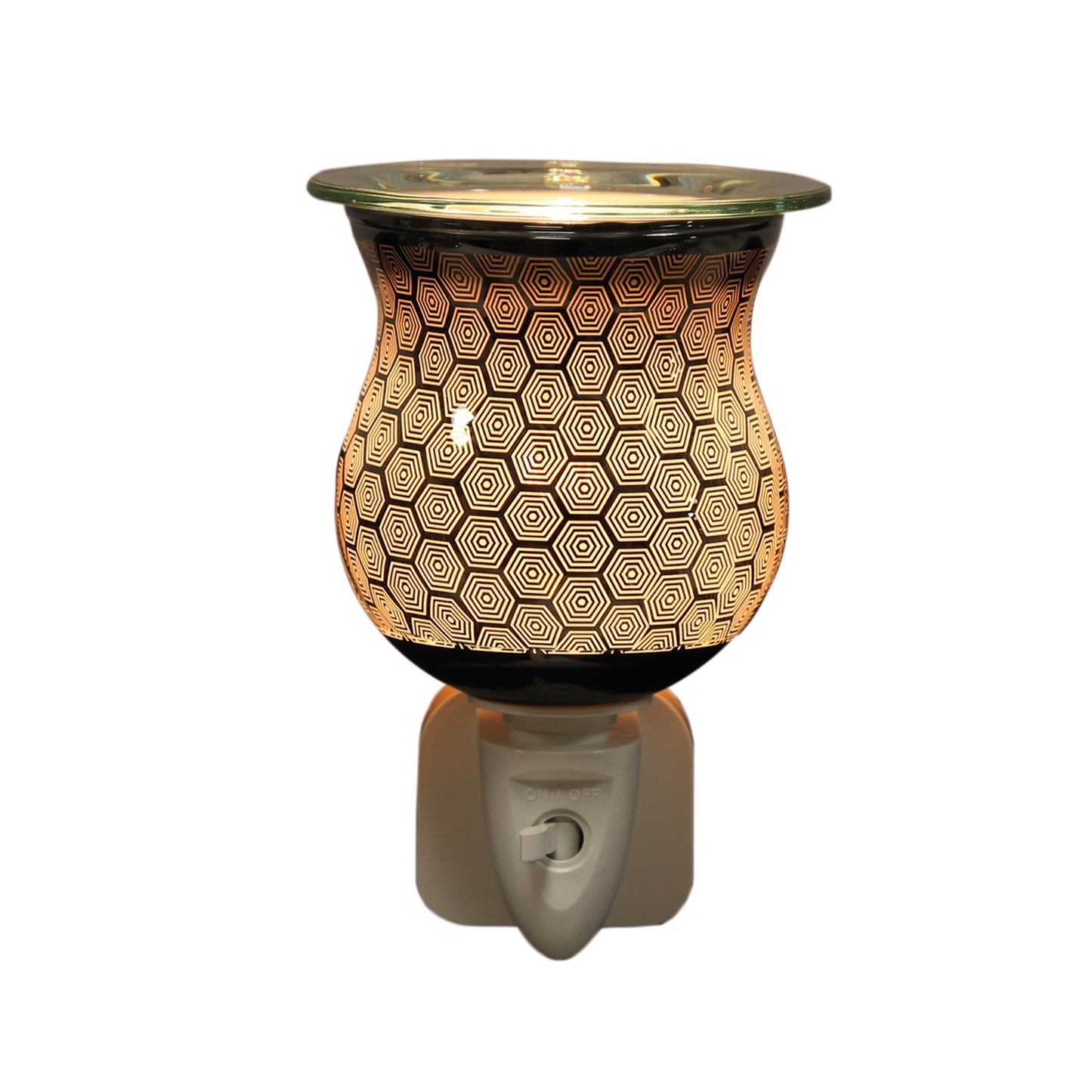 Plug In Pewter Wax Warmer - Hexagon