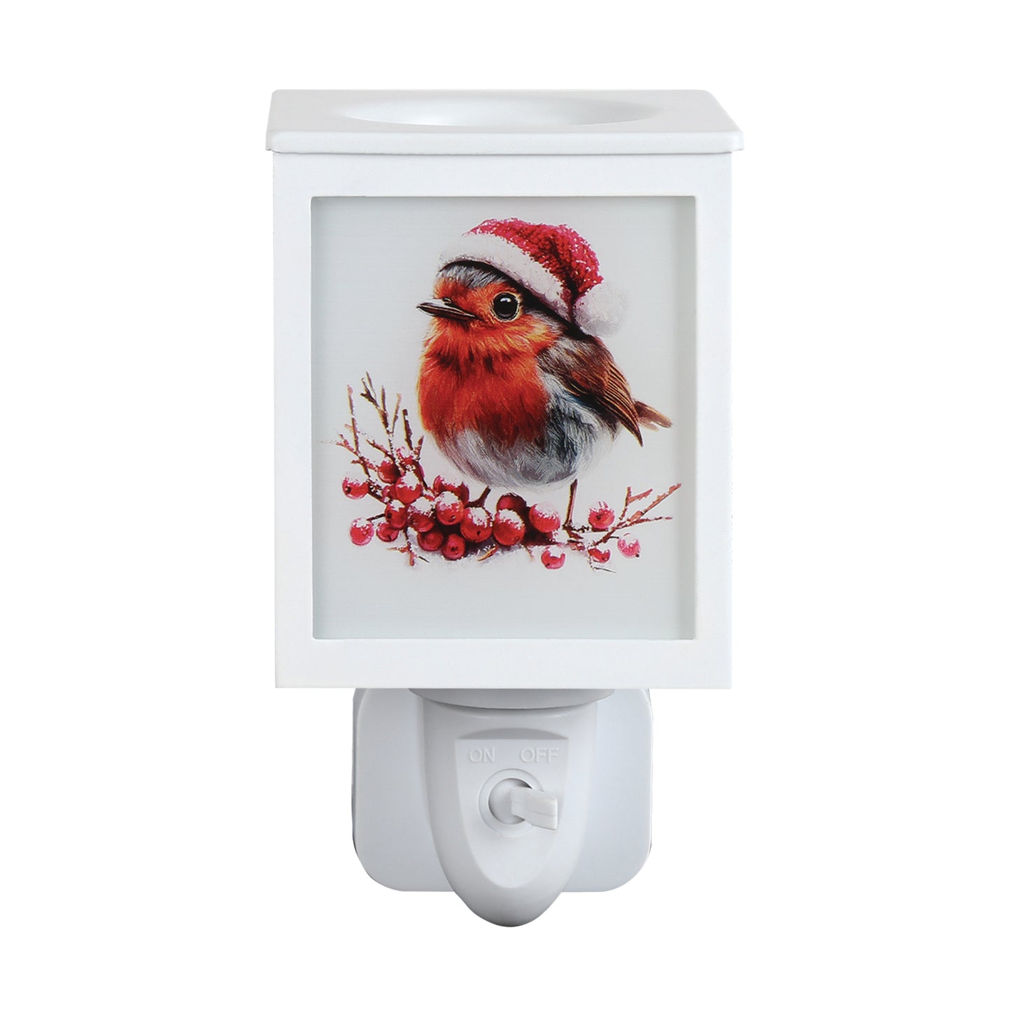 Plug In Wax Melter Xmas Robin 14cm