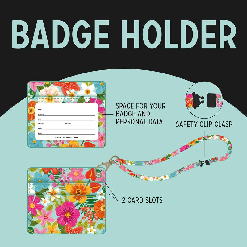LEG Badge Holder - Flowers