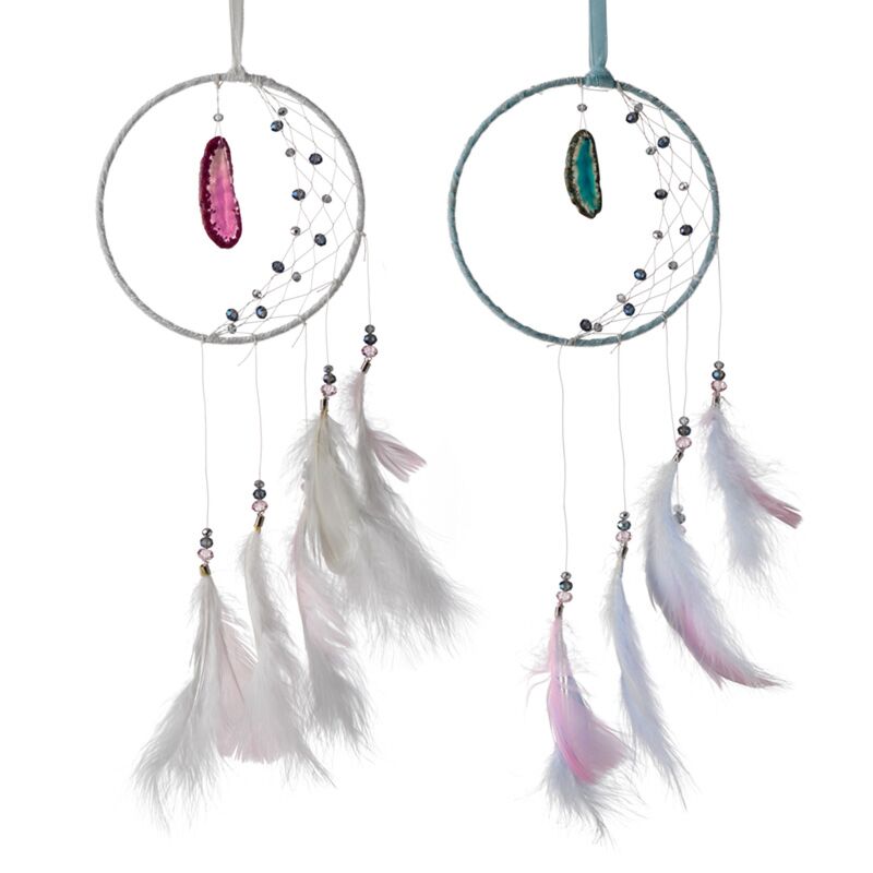 PK Dreamcatcher White Sickle Agate Charm