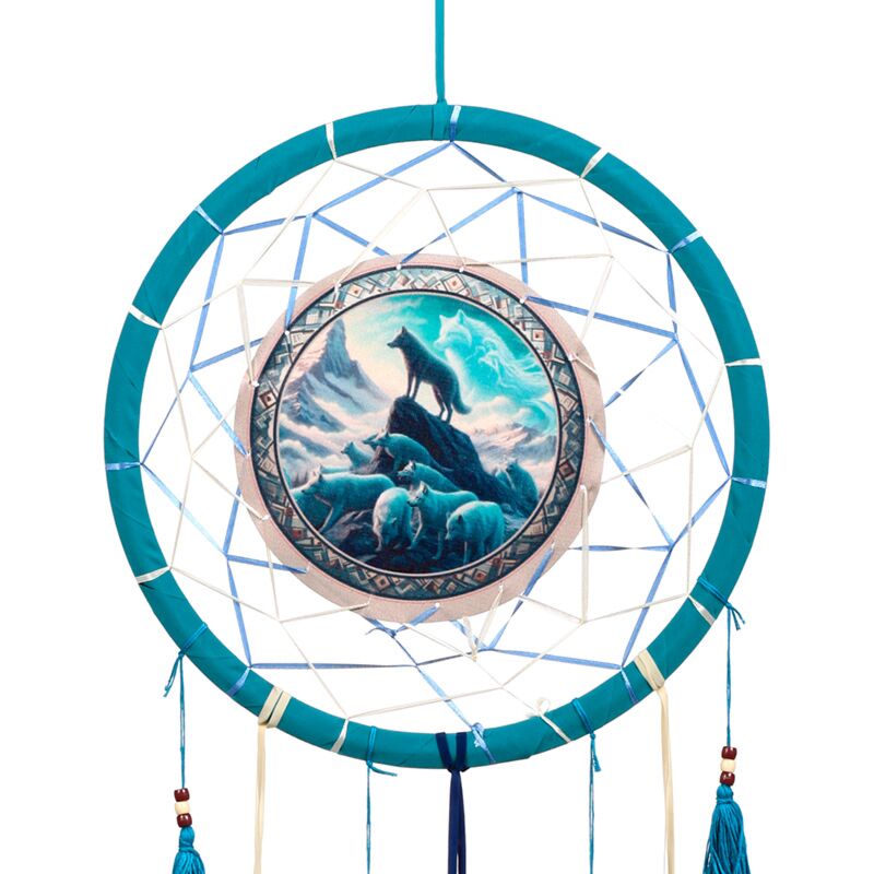 PK Spirit Wolf Pack Dreamcatcher 33cm